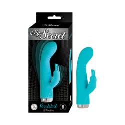 My Secret G-Spot Rabbit Silicone Vibrator, 5.25 Inch, Aqua