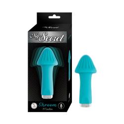 My Secret Shroom Silicone Rechargeable Massager, 5.75 Inch, Aqua