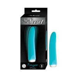 My Secret Love Finger 10 Function Intimate Massager, 5 Inch, Aqua