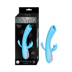 My Secret Fantasy Dual Motor Vibrator, 8.75 Inch, Blue