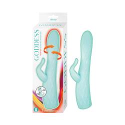 Goddess Heat Up Rotating Dual Action Massager, 9 Inch, Aqua