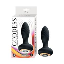 Goddess Diamond Vibrating Plug, 4.5 Inch, Black