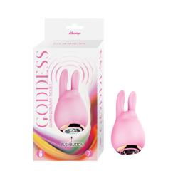 Goddess Diamond Bunny Clitoral Tickler, 4 Inch, Pink