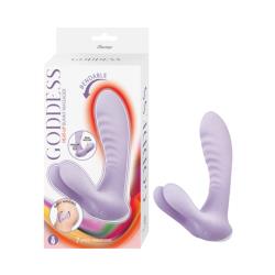 Goddess Heat Up Bunny Dual Action Intimate Massager, 6.5 Inch, Lavender