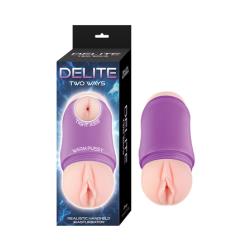 Delite Two Ways Handheld Male Masturbator, Vagina and Ass