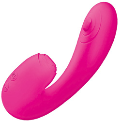 Blaze Suction Thumper Dual Action Personal Vibrator, 6 Inch, Pink