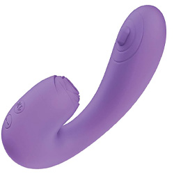 Blaze Suction Thumper Dual Action Personal Vibrator, 6 Inch, Lavender