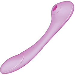 Blaze Bendable Vibrating Intimate Massager with Suction, 8 Inch, Lavender