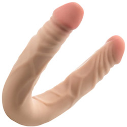 Dr. Skin Plus Posable Realistic Double Dong, 14 Inch, Vanilla