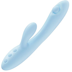 Play with Me Moondust Magic Rechargeable Silicone Rabbit Vibrator, 8.25 Inch, Blue