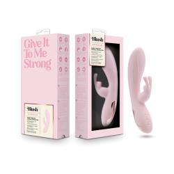 Blush Morgan G Spot Clitoral Dual Stimulation Silicone Rabbit, 7.75 Inch, Pink