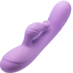 Blush Evelyn Silicone Rabbit with Dual Vibration Points, 8 Inch, Purple