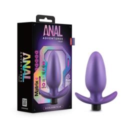 Anal Adventures Matrix Excelsior Vibrating Butt Plug, 4.75 Inch, Astro Violet