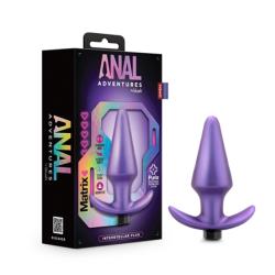 Anal Adventures Matrix Interstellar Vibrating Butt Plug, 5 Inch, Astro Violet