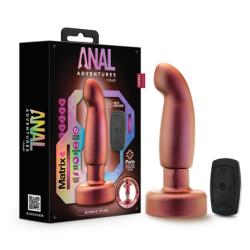 Anal Adventures Matrix Bionic Plug with Remote Control, 5.75 Inch, Cosmic Copper