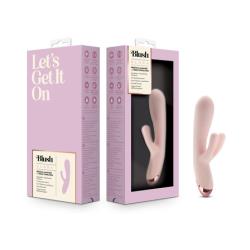 Blush Elora Triple Stimulation Silicone Rabbit Vibrator, 8 Inch, Pink