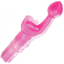 Adam & Eve G-Spot Butterfly Kiss Vibrator, 7.25 Inch, Pink