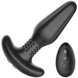 Adam & Eve Carl Jr. Vibrating and Rimming Plug, 6 Inch, Black