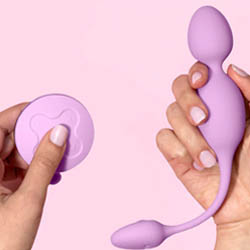 Wellness Raine Remote Control Vibrating Pelvic Floor Kegel Ball, 9 Inch, Lilac