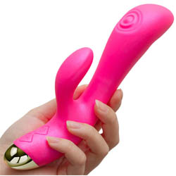 Aria Pleasin AF Dual Pulsations Female Stimulator, 8 Inch, Fuchsia