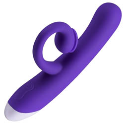 Blush Hop Oh Bunny Rechargeable Silicone Air Pulse Vibrator, 7.75, Midnight