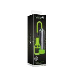 Ouch! Glow in the Dark Comfort Beginner Penis Pump, 8.25 Inch by 2.5 Inch, Neon Green