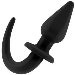 Ouch! Puppy Play Flexible Anal Plug, 4 Inch, Black