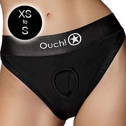 Ouch! Vibrating Strap-on Hipster Style Harness, Extra Small/Small, Black