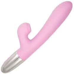 Goddess Tapping Thruster Dual Action Personal Vibrator, 9.5 Inch, Pink