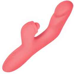 Goddess Heat Up Tapping Intimate Massager, 8.5 Inch, Coral