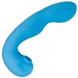 My Secret G-Spot and Tapping Dual Action Intimate Massager, 6.5 Inch, Blue