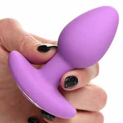 Gossip Pop Rocker 10X Vibrating Silicone Plug with Remote, 3.3 Inch, Violet