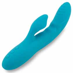 Nu Sensuelle Nubii Kiah Rabbit Vibrator, 8.25 Inch, Blue