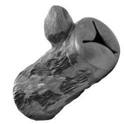 Creature Cocks She-Wolf Silicone Stroker, 7.1 Inch, Black
