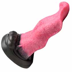 Creature Cocks Wolf`s Lick Wolf Maw Silicone Dildo, 7 Inch, Red/Black