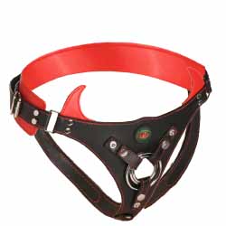 Creature Cocks Horny Devil Strap-On Harness, One Size, Red/Black