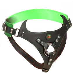 Creature Cocks Horny Play Strap-On Harness, One Size, Green/Black