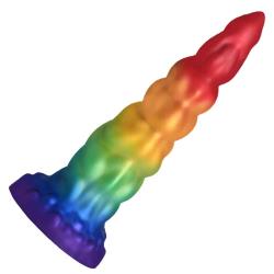 Creature Cocks Magic Rider Unicorn Silicone Dildo, 6.8 Inch, Rainbow