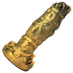 Creature Cocks King Minotaur Silicone Dildo, 9.3 Inch, Gold