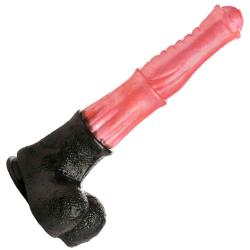 Creature Cocks Giant Centaur Penis Silicone Dildo, 13.6 Inch, Red/Black