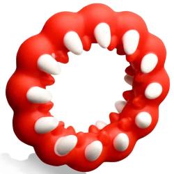 Creature Cocks Fangs Silicone Cock Ring, 2.5 Inch, Red