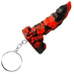 Creature Cocks Silicone Fantasy Keychain, 2.8 Inch, Fire Demon