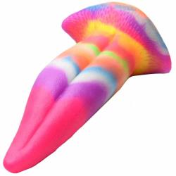 Creature Cocks Unicorn Kiss Silicone Tongue Dildo, 8.4 Inch, Glow-in-the-Dark