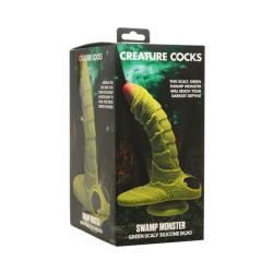 Creature Cocks Swamp Monster Green Scaly Silicone Dildo