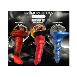 Creature Cocks Hell-Hound, Lord Kraken & King Cobra Silicone Keychain Set