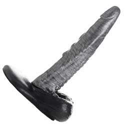 Creature Cocks Gargoyle Rock Hard Silicone Dildo, 9.3 Inch, Silver/Black