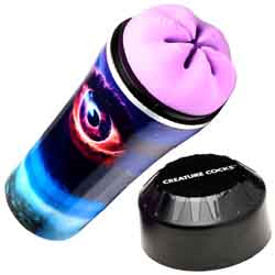 Creature Cocks Alien Wormhole Male Stroker, 8.7 Inch, Purple/Black