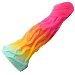 Creature Cocks Alien Shape Shifter Silicone Dildo, 8 Inch, Multicolor