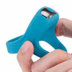 Renegade Emperor Vibrating Penis Ring with Ballstrap, Teal