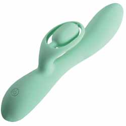 Blaze Romantic Dual Action Massager, 7.75 Inch, Aqua